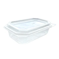 Plastic Bakje met vast (klap)deksel 1000cc - 147x225x65mm - 300 st/ds.