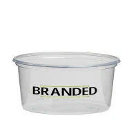 Plastic Bakjes Rond bedrukken 250cc Ø101mm/PP (vanaf 12.000 st.)
