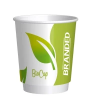 Dubbelwandige BIO drinkbekers bedrukken 200cc/8oz
