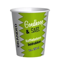 Koffiebekers bedrukken Goedkoop & Snel 200cc/8oz