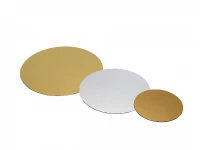Kartonnen rondellen ø200mm goud/zilver - 250 stuks