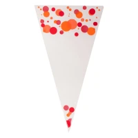 Puntzak Stip Oranje/Rood -250 x 460 mm - 1 pond - 1000 stuks