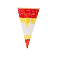 Puntzak Rood/Geel - 180 x 370 mm - 0,5 pond - 1.000 stuks