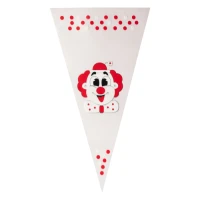 Puntzak Clown - 250 x 460 mm - 1 pond - 1.000 stuks