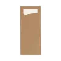Pochette bestekzakje Crème met servet 85x190mm - 1.000 st/ds.