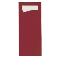 Pochette bestekzakje Bordeaux met servet 95x220mm - 1.000 st/ds.