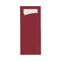 Pochette bestekzakje Bordeaux met servet 85x190mm - 1.000 st/ds.