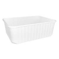 Maaltijdschaal PP Wit 690/1000cc - 180x135x60mm - 400 st/ds.