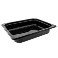 Plastic bak PP 1/2 G IM Zwart 60mm - 720 st/ds.