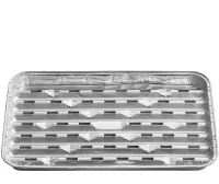 Aluminium grillschalen 342x224x25mm - 120 st/ds.