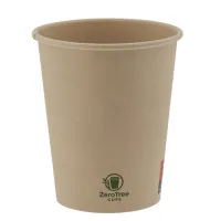 Papieren Bekers 200cc (8oz) ZeroTree – Bamboe Drinkbekers – 1.000 st/ds.