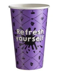Milkshake beker Karton Refresh 400ml/16oz - 1.000 st/ds.