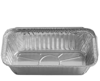 Aluminium schaal rechthoekig 200x111x48mm - 500 st/ds.