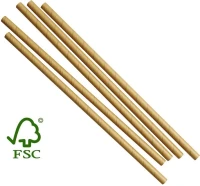 Drinkrietje papier FSC® Kraft 240mm Ø8mm - 100 stuks
