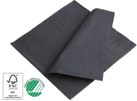 Servetten Cellulose 2-laags 33x33cm Zwart - 2.400 st/ds.