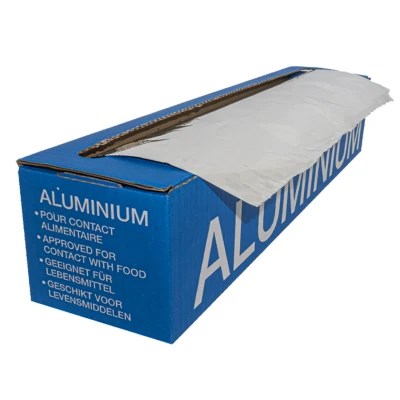 Aluminiumfolie in Cutterbox 45cm x 150m 18 micron - 1 st/ds.