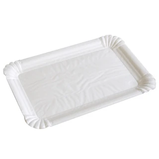 Kartonnen schaal (100x160 mm) - Wit - rechthoekig - 2.000 st/ds.