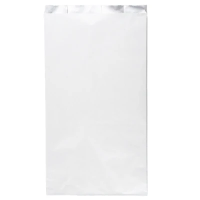 Papieren grill zak met aluminium binnenzijde - Wit - 33,5x19x8,5cm - 1.000 st/ds.