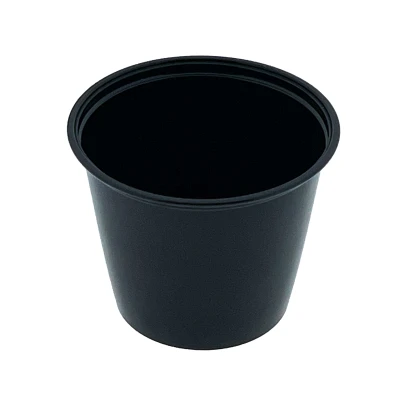 Portie cup pp zwart 5.5OZ - Ø73mm