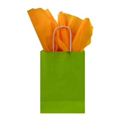 Papieren tas gedraaid handvat - Groen - 32x12x42cm - 250 st/ds.