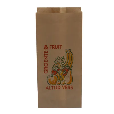 Papieren zak 3 pond kraft (Nr. 3) – groente en fruit ‘Altijd Vers’ – Doos 10 kg