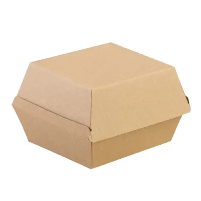 Kartonnen Hamburgerbox Kraft - 105x105x80mm - 400 st/ds.