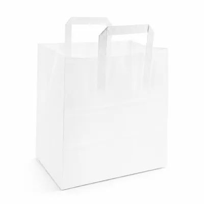 Papieren Tasjes - Wit - 26x17x27cm - 250 st/ds.