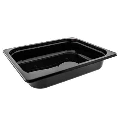 Plastic bak PP 1/2 G IM Zwart 60mm - 720 st/ds.