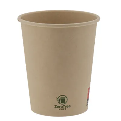 Papieren Bekers 200cc (8oz) ZeroTree – Bamboe Drinkbekers – 1.000 st/ds.