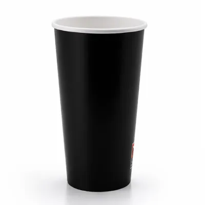 Milkshakebeker Karton Zwart 500ml/20oz - 1.000 st/ds.