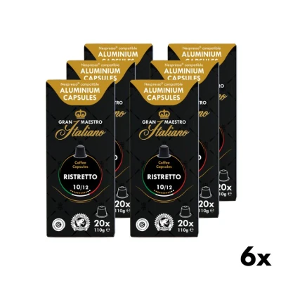 Koffiecups Ristretto - Gran Maestro Italiano 6x20st.